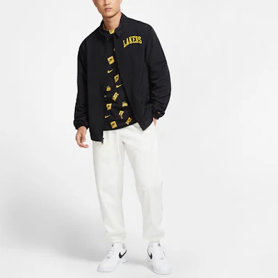 Nike LA Lakers NBA 輕量標誌印花拉鍊外套 黑色 CN0765-010 Details for Nike LA Lakers NBA 輕量標誌印花拉鍊外套 黑色 CN0765-010