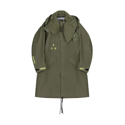 Nike LAB ACG GORE-TEX Long Hooded Jacket Olive Green AQ3516-395