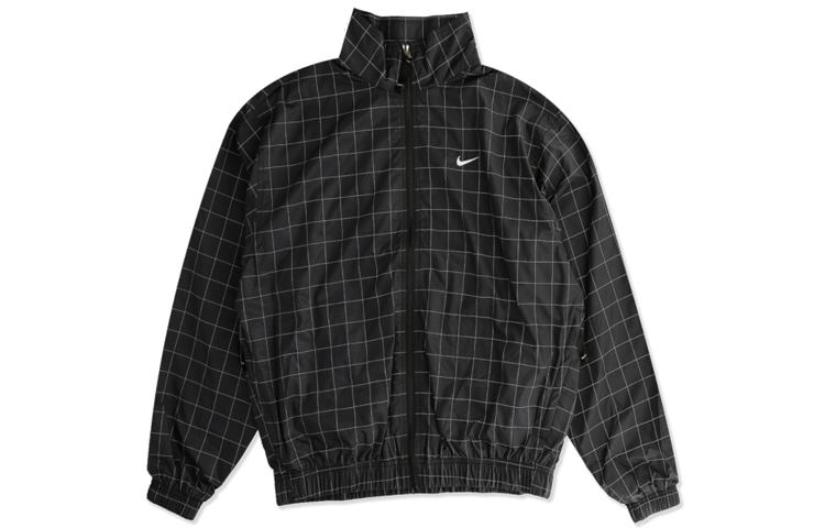 Nike Lab Black Reflective Woven Grid Jacket Casual Sportswear DA0311-010