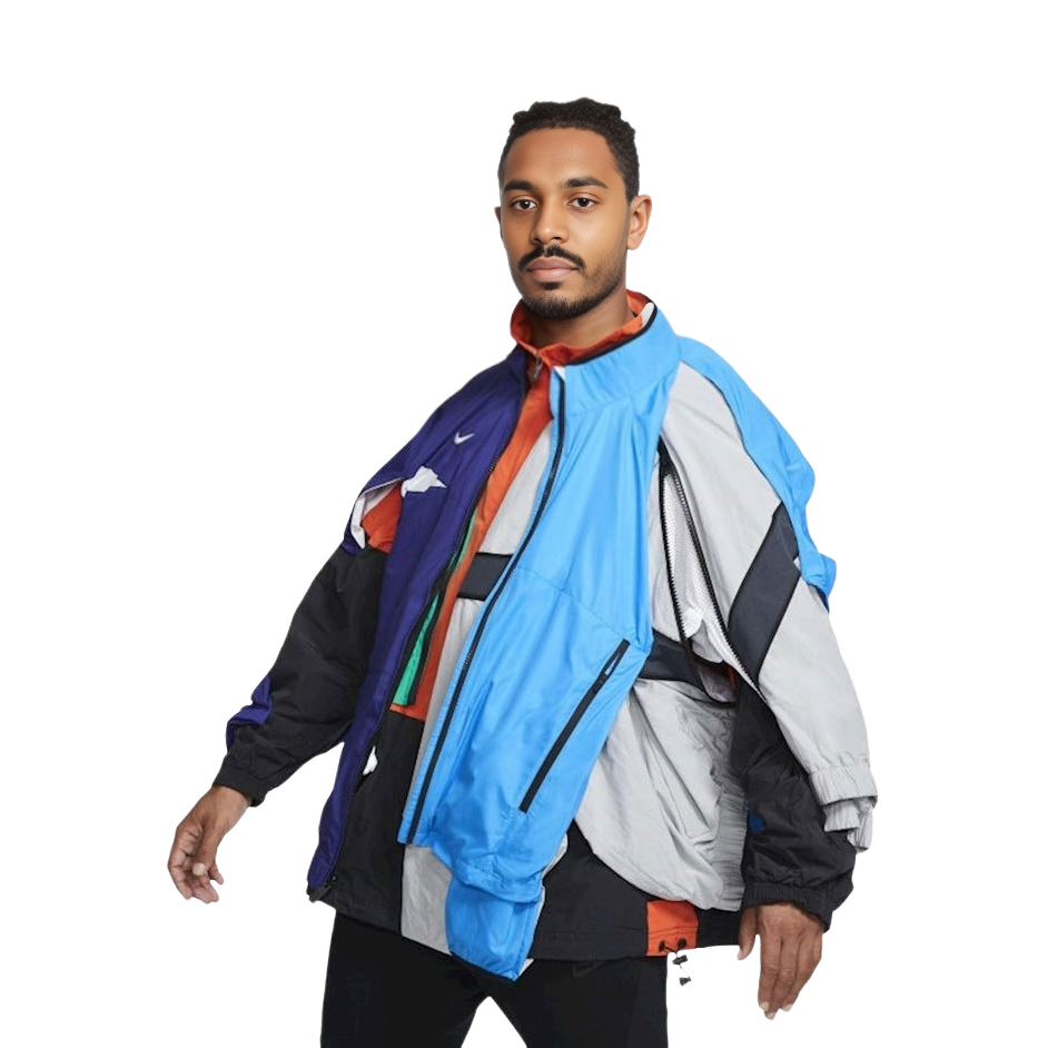 Nike Lab Collection Multi-layer Retro Sports Collar Jacket Colorful AV8265-511 圖 4
