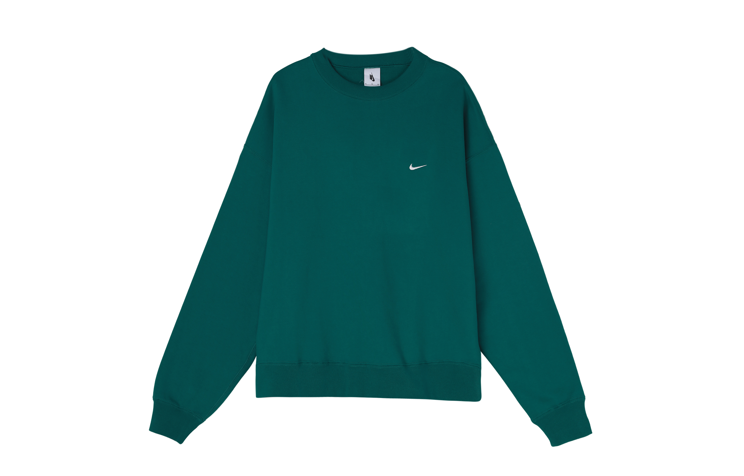 Nike Lab Fleece Crew Pullover Sweatshirt Green Warm Casual Wear DA0318-340