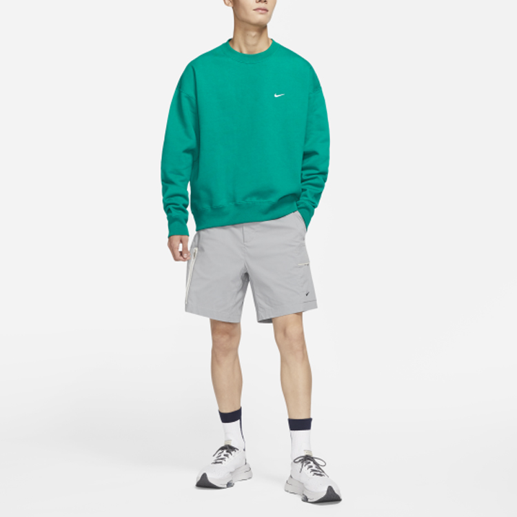 Nike Lab Fleece Crew Pullover Sweatshirt Green Warm Casual Wear DA0318-340 圖 6