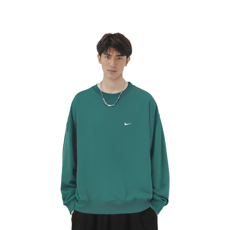 Nike Lab Fleece Crew Pullover Sweatshirt Green Warm Casual Wear DA0318-340 圖 7