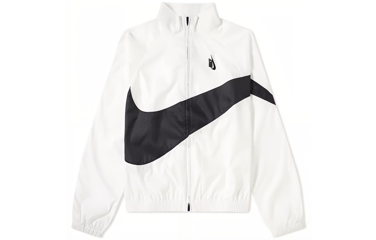 Order Nike Lab 復古大勾拉鍊外套 白/黑 經典標誌 AA1569-100