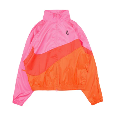 Nike Lab Heritage Jacket Hyper Pink Red Retro Patchwork Long Sleeve Jacket AA1569-604