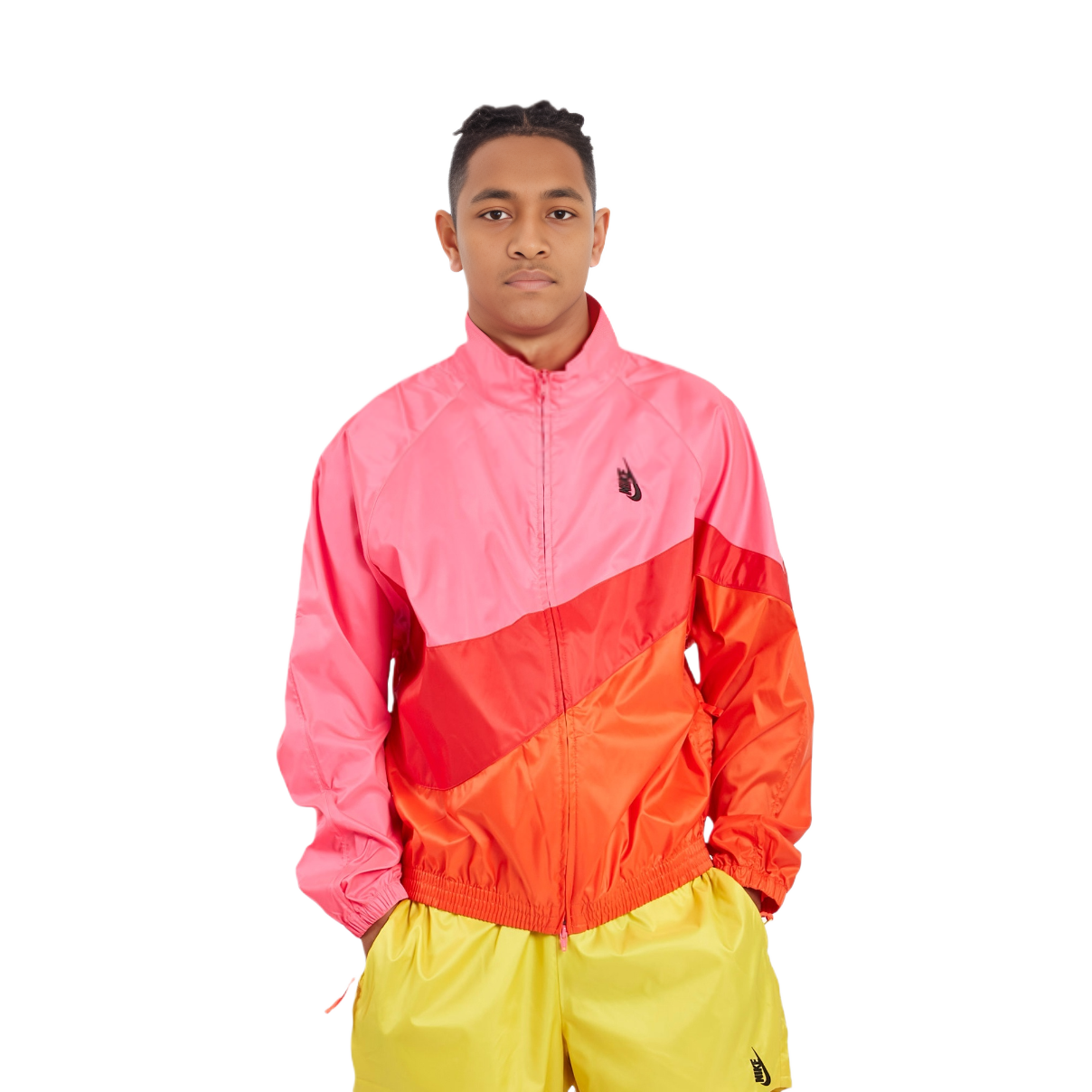 Nike Lab Heritage Jacket Hyper Pink Red Retro Patchwork Long Sleeve Jacket AA1569-604 圖 4
