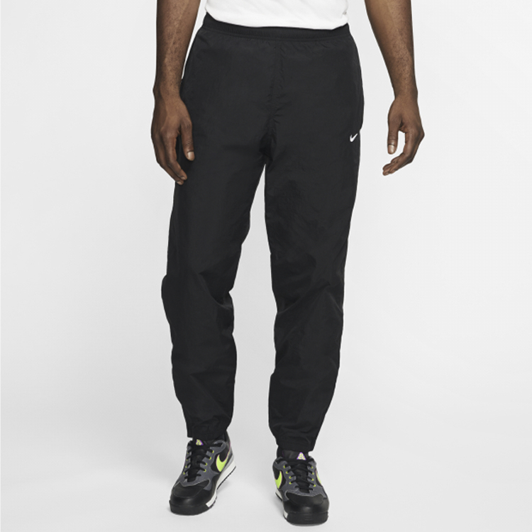 Shop Nike Lab NRG 復古拼接針織運動長褲 黑色 CD6544-010