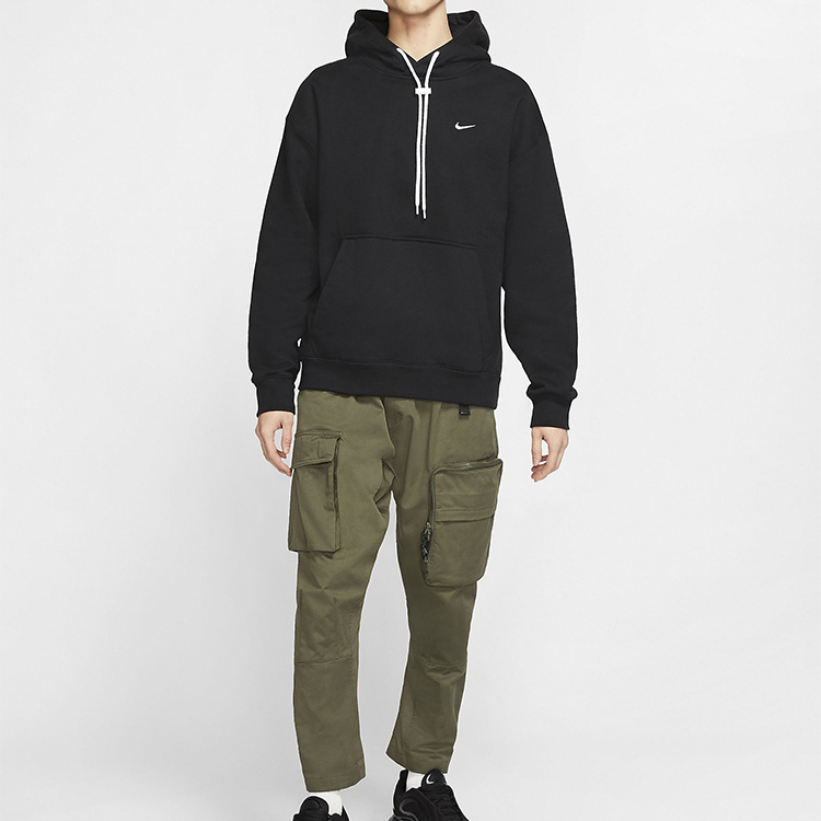 Shop Nike Lab 純黑色連帽長袖運動衫 CD6393-011