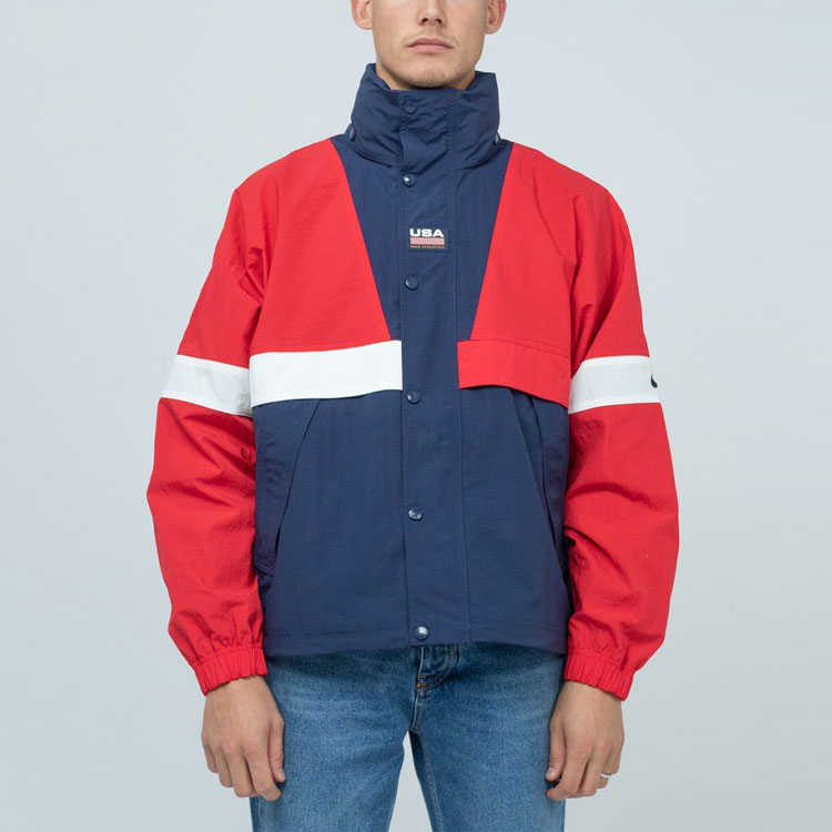 Nike Lab Swoosh Stripe Packable Colorblock Hooded Jacket Blue Men’s CD6374-657 圖 4