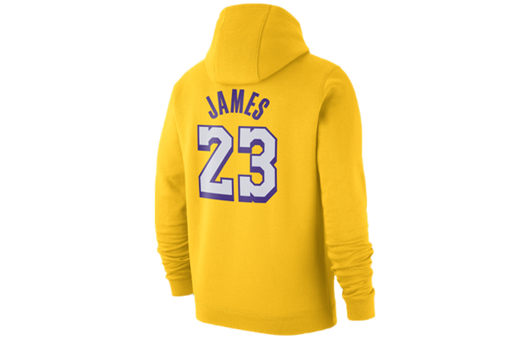 Nike Lakers LeBron James Pullover Hoodie Yellow Casual Sweatshirt CJ9547-728 圖 3