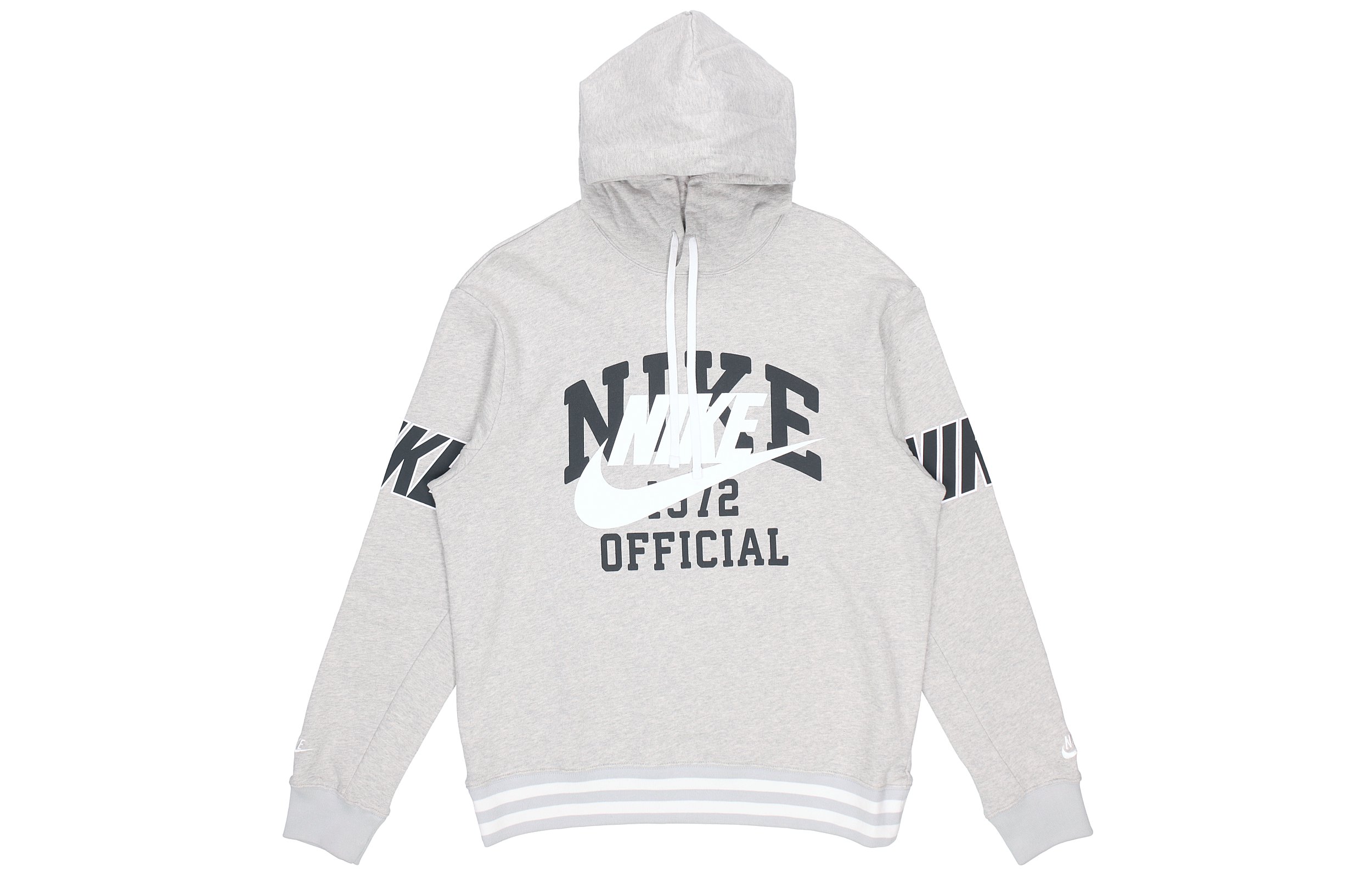 Nike Large Logo Print Loose Fit Hoodie Grey DD6169-050