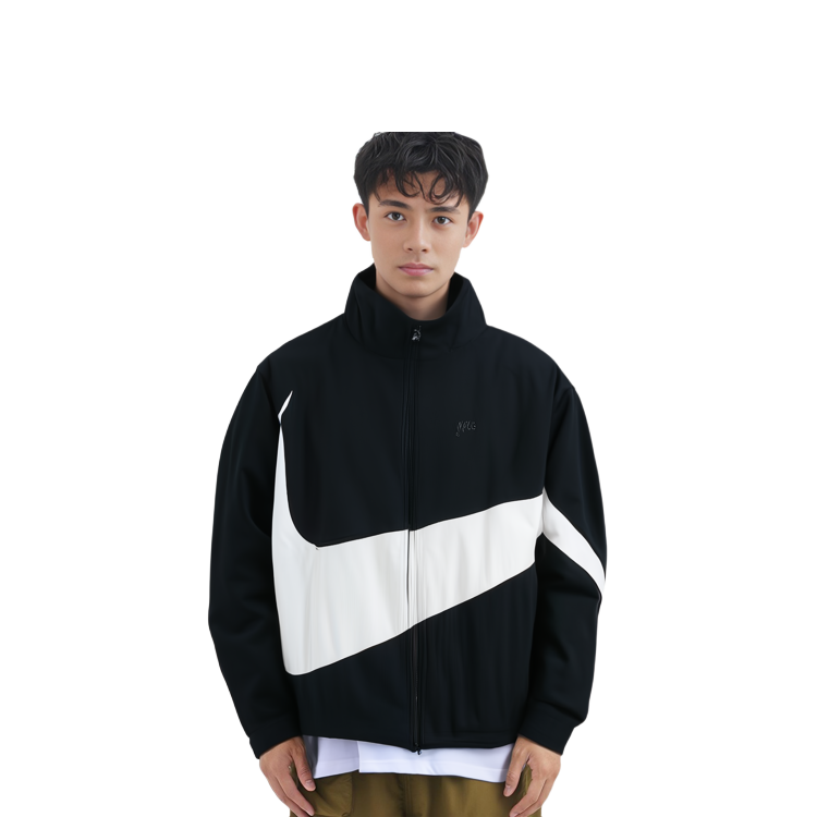 Cheap 나이키 라지 로고 집업 캐주얼 자켓 스프링 블랙 긴팔 DV1363-010