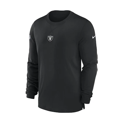 Nike Las Vegas Raiders Sideline Logo Crewneck Sweatshirt Black 00MB00A8D-0BT