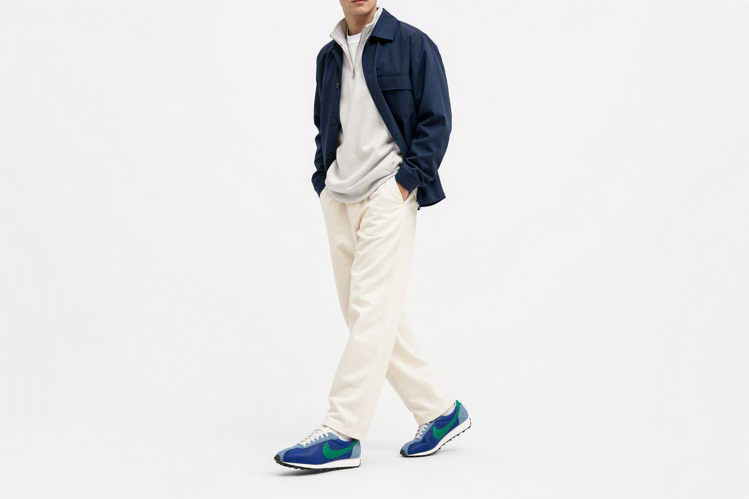 Order 耐克LD-1000复古运动鞋 深蓝/灰蓝/米白/孔雀绿 HJ4687-402