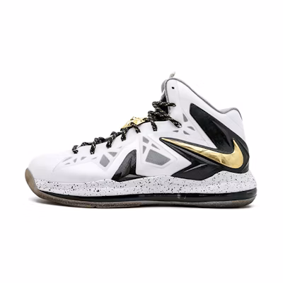 Nike LeBron 10 P.S. Elite+ 'White Gold Black'