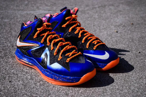 Lebron 10 blue and top orange