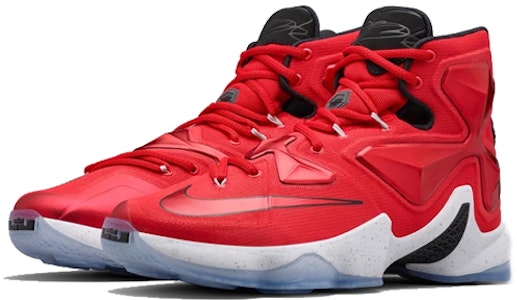 Nike LeBron 13 Tinggi 'On Court Away Merah' 807220-600 Lookbook Nike LeBron 13 Tinggi 'On Court Away Merah' 807220-600