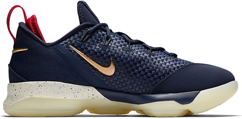 Nike LeBron 14 Low 'Midnight Navy University Red Metallic Gold' 878635-400 Order Nike LeBron 14 Low 'Midnight Navy University Red Metallic Gold' 878635-400
