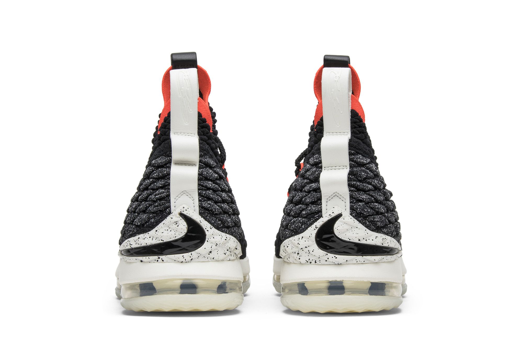 Details for Nike LeBron 15 Zwart Fel Crimson AQ2363-002/AQ2364-002