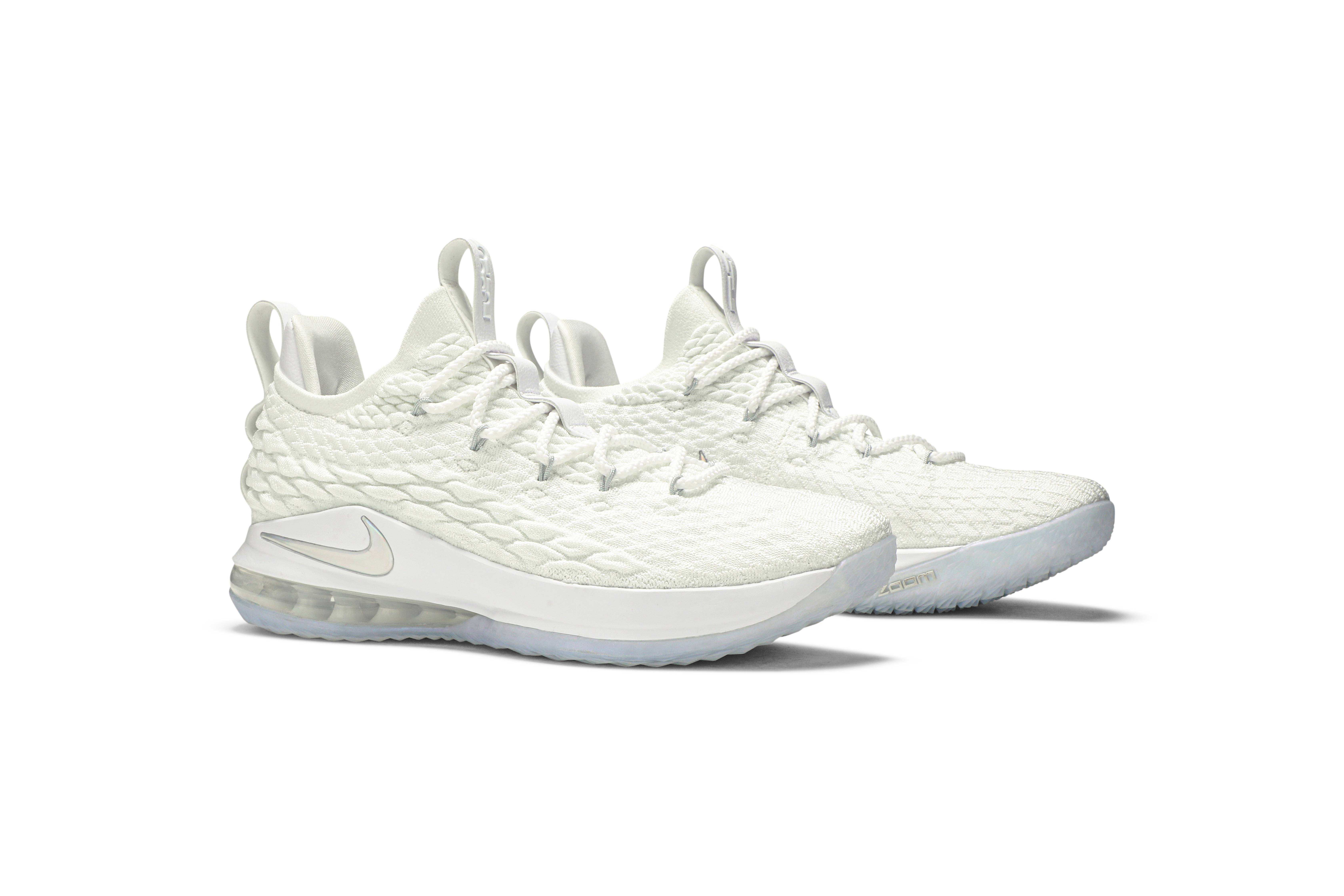 Buy Nike LeBron 15 Low White Metallic Silver AO1755 100 Novelship