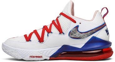 Nike Lebron 17 大灌籃 防滑耐磨 低筒 實戰籃球鞋 男女同款 白藍紅 Lookbook Nike Lebron 17 大灌籃 防滑耐磨 低筒 實戰籃球鞋 男女同款 白藍紅