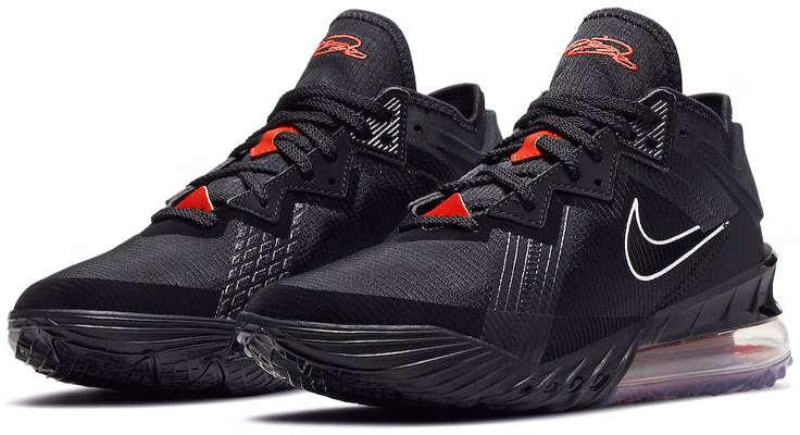 耐克 LeBron 18 Low '黑红' CV7562-001/CV7564-001 Lookbook 耐克 LeBron 18 Low '黑红' CV7562-001/CV7564-001