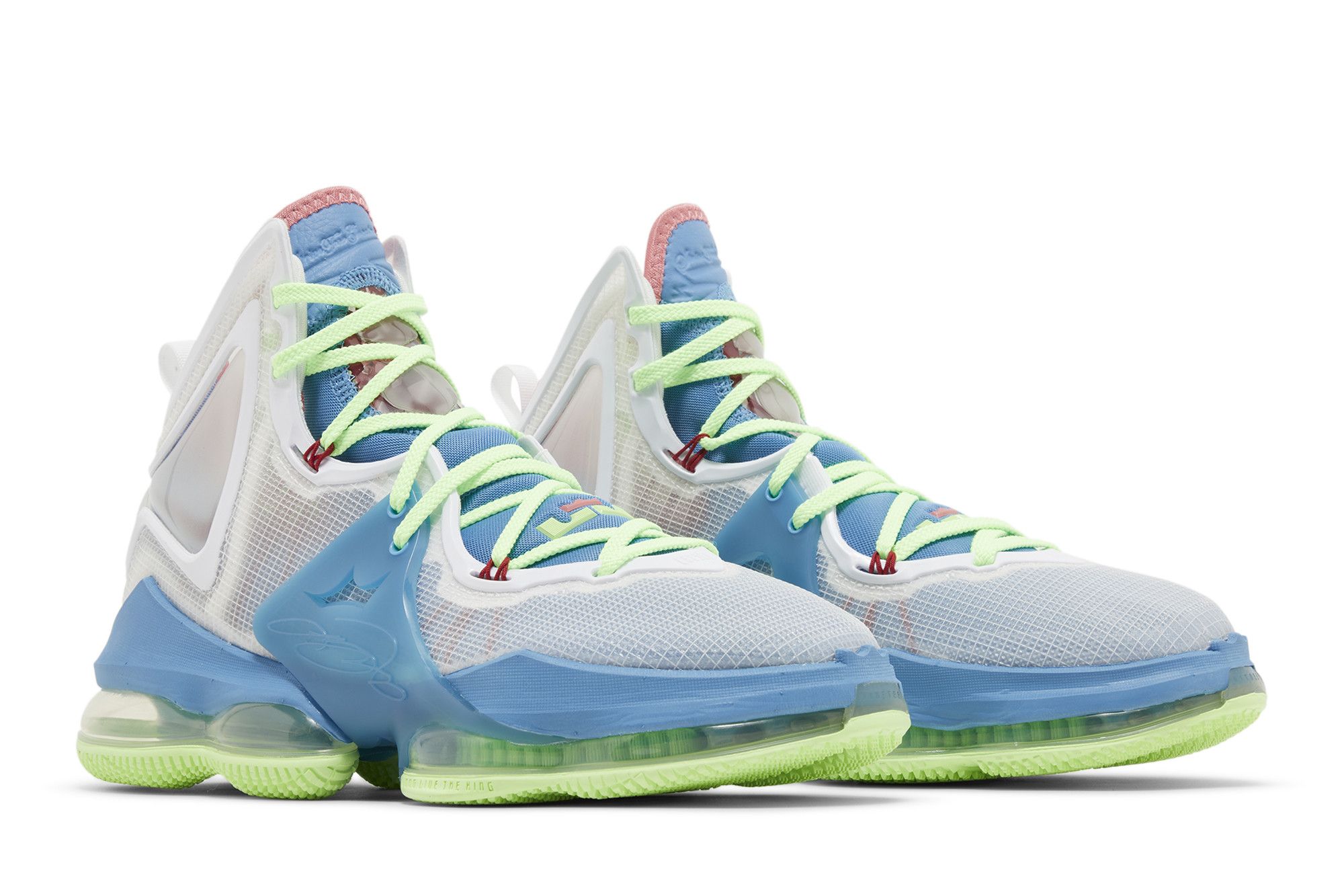 Cheap Nike LeBron 19 Blau Gelb Dutch Blue Lime Glow DC9339-400/DC9341-400