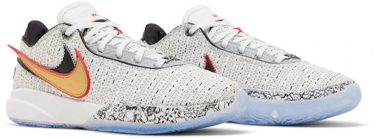 Cheap Nike LeBron 20 緩震防滑耐磨 低筒 籃球鞋 男女款 灰紅色