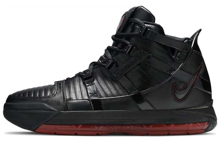 Nike Lebron 3 Black 'Black Metallic Silver University Red' D09354-001