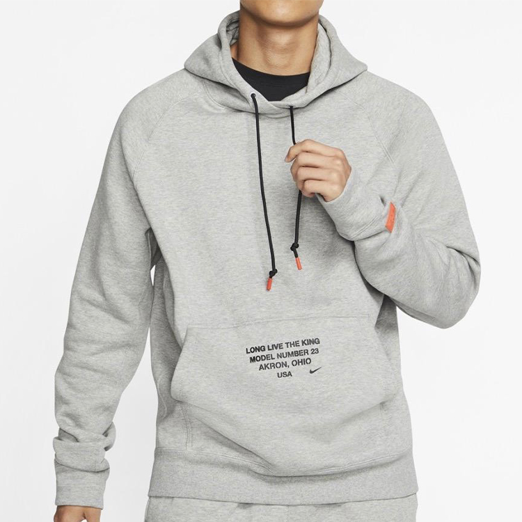 Nike LeBron Basketball Hoodie Grey AT3916-063 圖 4
