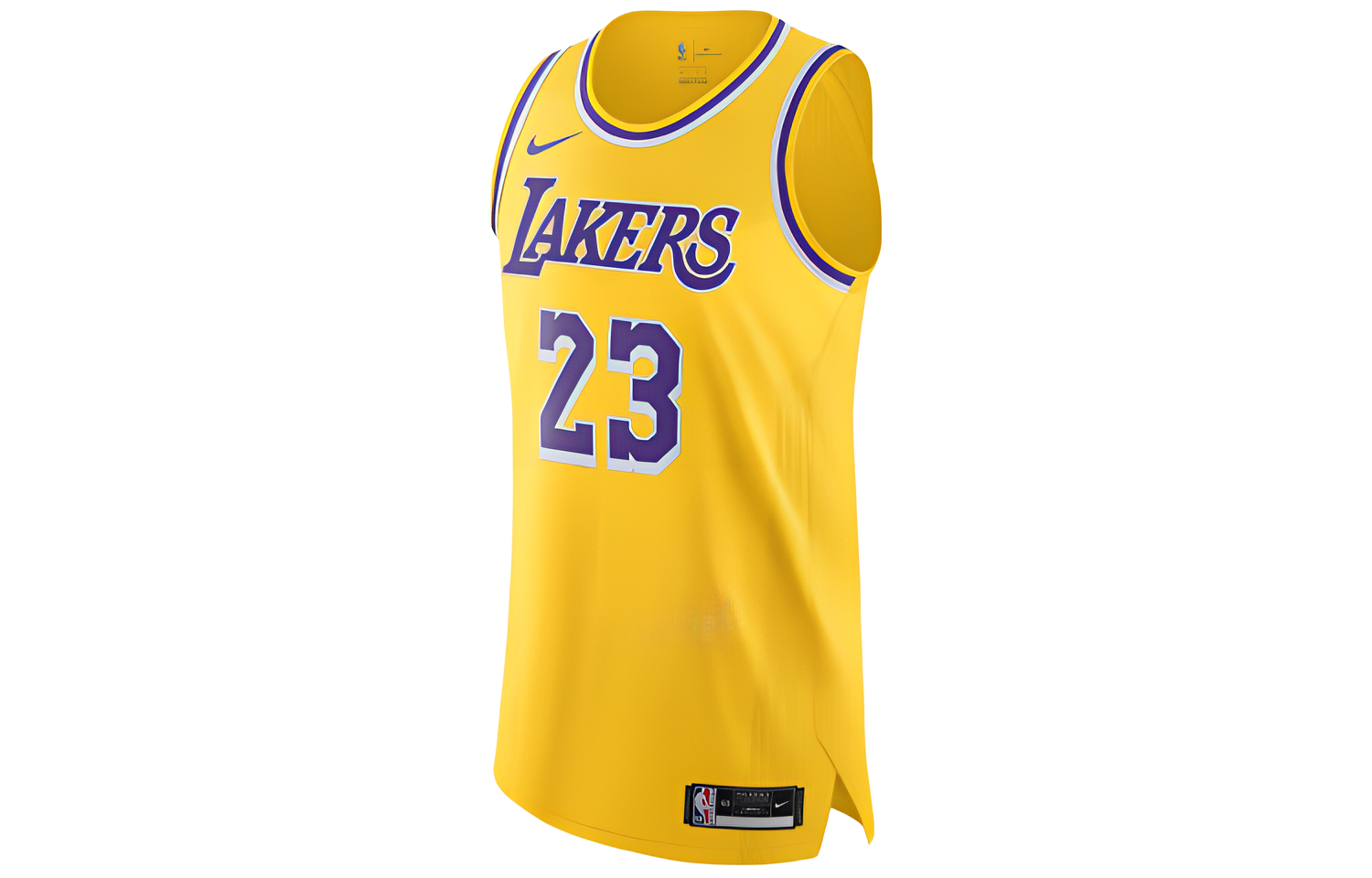Nike LeBron James Lakers Yellow Jersey Player Edition #23 Basketball Vest Men CW3448-729
