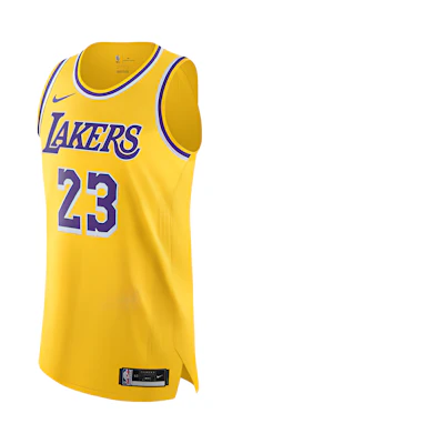 Nike LeBron James Lakers Yellow Jersey Player Edition #23 Basketball Vest Men CW3448-729