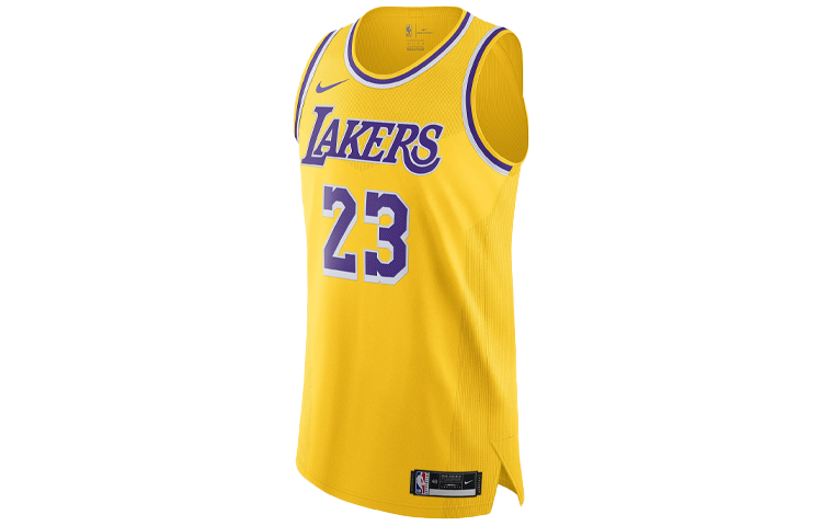 Nike LeBron James Lakers Yellow Jersey Player Edition #23 Basketball Vest Men CW3448-729 圖 2