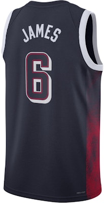 Nike LeBron James Tim USA SS24 Dri-FIT Navy Jersey Basket Training. NN201911308-USA Lookbook Nike LeBron James Tim USA SS24 Dri-FIT Navy Jersey Basket Training. NN201911308-USA