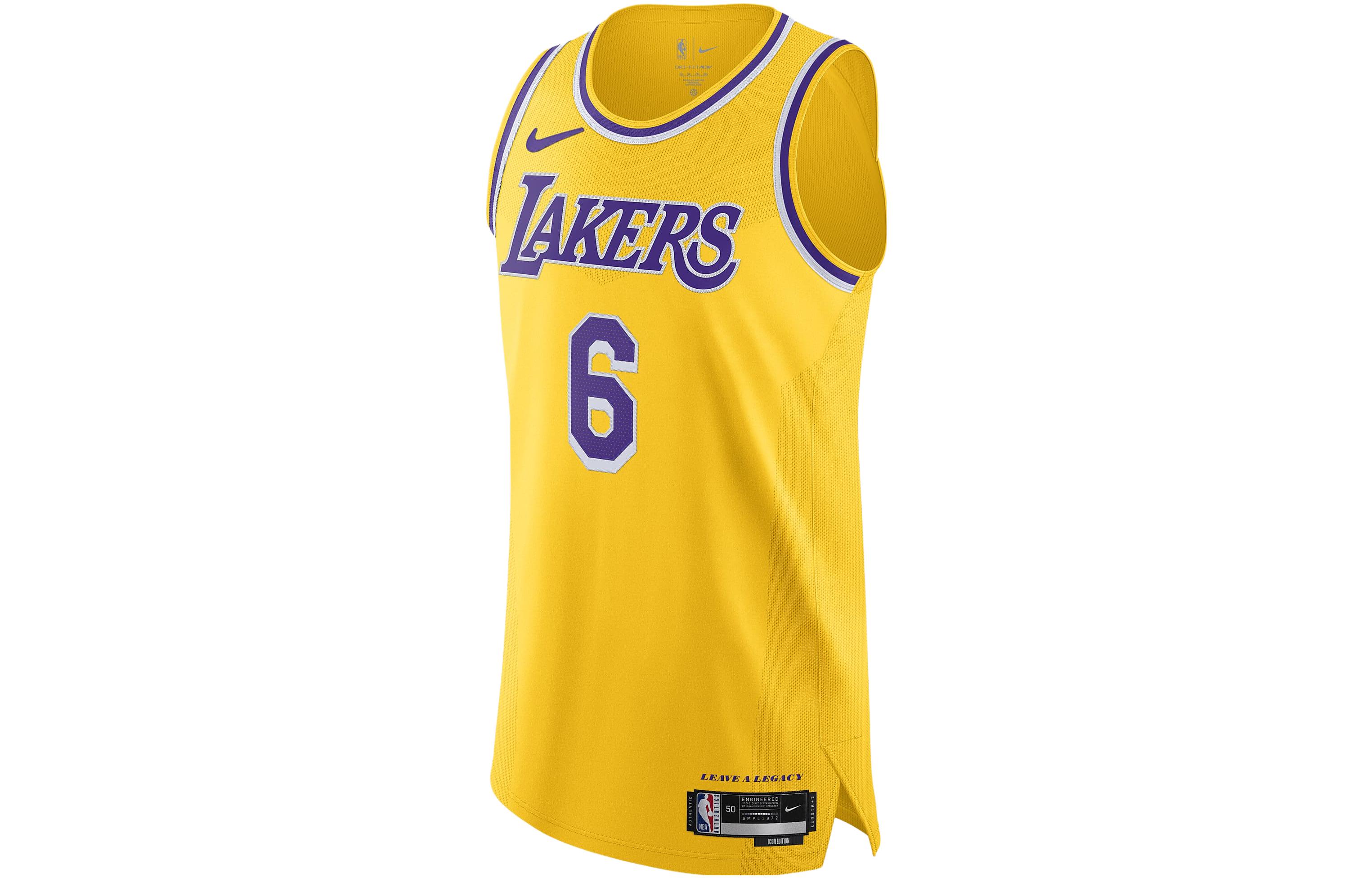 Nike LeBron Lakers Away Player Edition Jersey  Yellow Tank Top DM6028-728