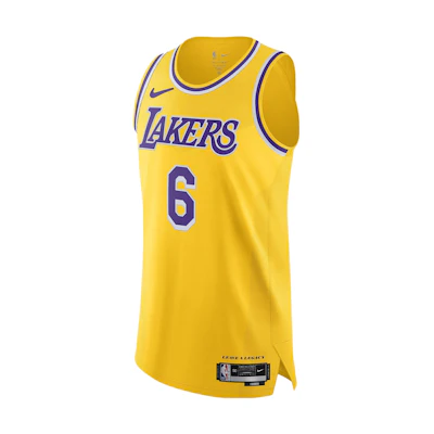 Nike LeBron Lakers Away Player Edition Jersey Yellow Tank Top DM6028-728