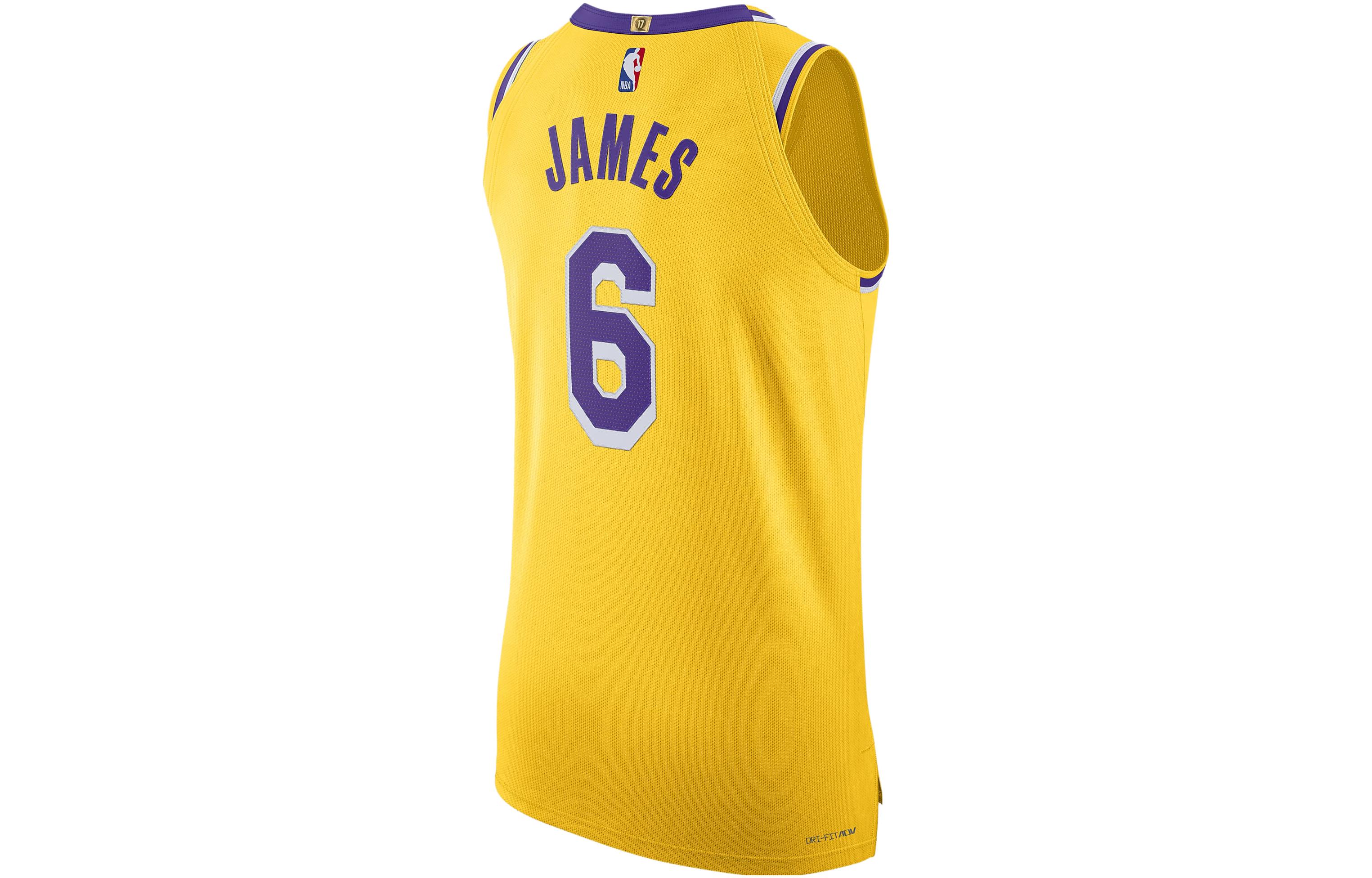 Nike LeBron Lakers Away Player Edition Jersey  Yellow Tank Top DM6028-728 圖 3