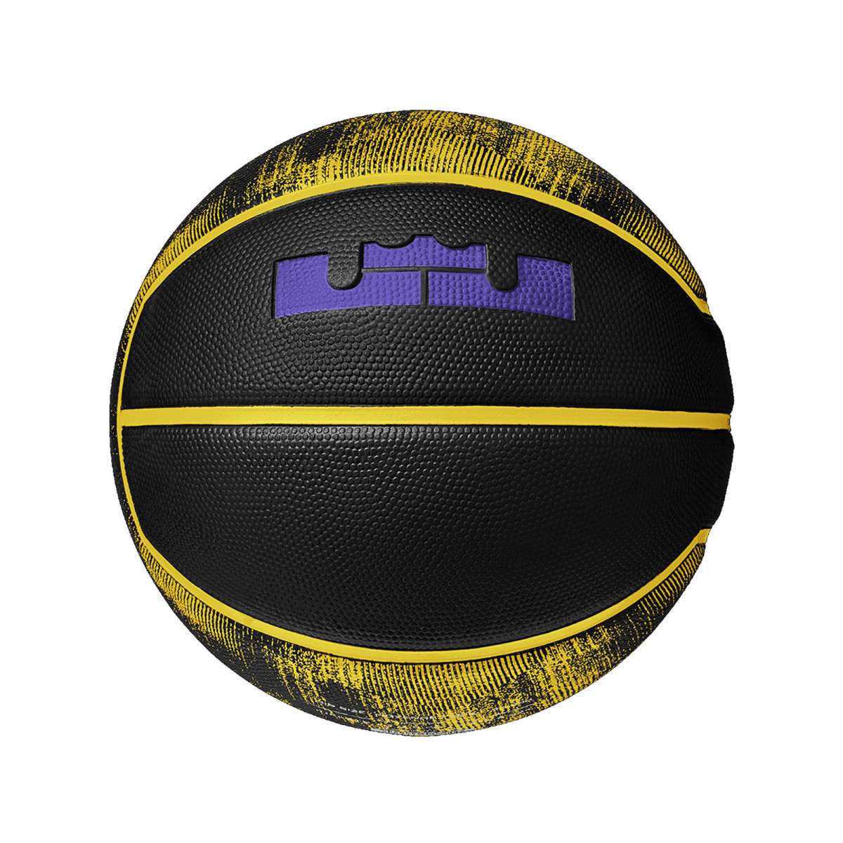 Nike LeBron Lakers Rubber Basketball Black/Yellow Size 7 Training Ball BB0627-966