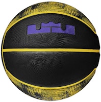 Nike LeBron Lakers Rubber Basketball Black/Yellow Size 7 Training Ball BB0627-966 Nike LeBron Lakers Rubber Basketball Black/Yellow Size 7 Training Ball BB0627-966