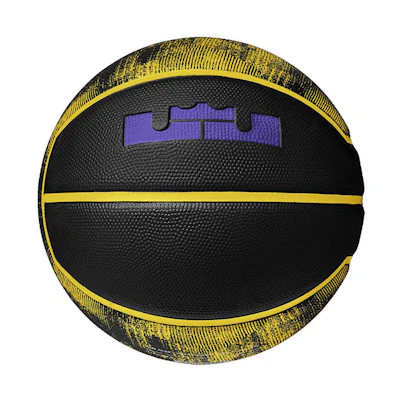 Nike LeBron Lakers Rubber Basketball Black/Yellow Size 7 Training Ball BB0627-966