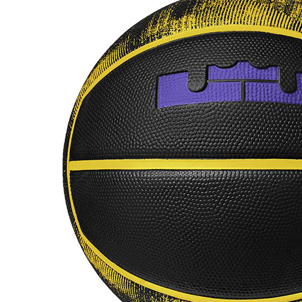 Details for Balón de Entrenamiento Nike LeBron Lakers Negro/Amarillo Talla 7 Rubber Basketball BB0627-966