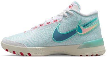 Nike LeBron NXXT Genious EP Sneakers White/Aurora Green/Siren Red/Aegean Storm HF0711-101 Nike LeBron NXXT Genious EP Sneakers White/Aurora Green/Siren Red/Aegean Storm HF0711-101