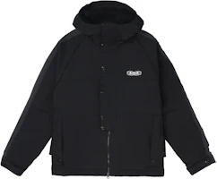 Nike LeBron Premium Contrast Logo Embroidered Basketball Jacket Black DQ6137-010 Nike LeBron Premium Contrast Logo Embroidered Basketball Jacket Black DQ6137-010