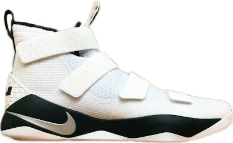 Nike LeBron Soldier 11 White Metallic Silver Black 943155-106