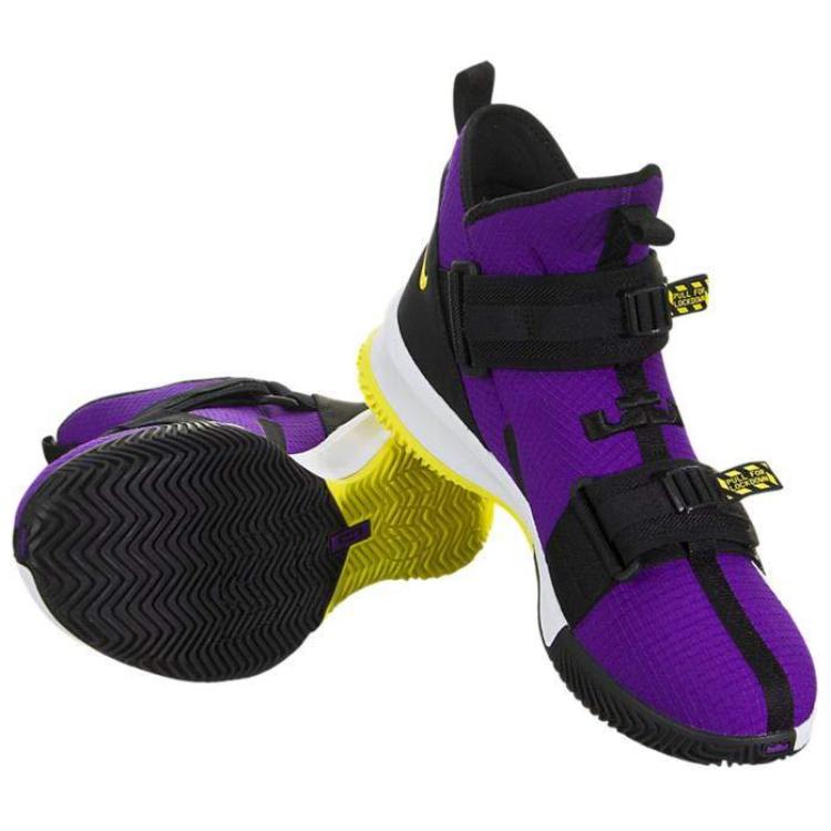 Shop Nike LeBron Soldier 13 FlyEase 4E Breed ''Lakers'' BV0662-500