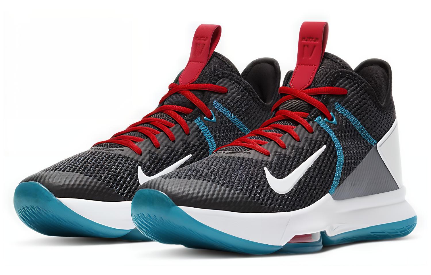 Lookbook Nike LeBron Witness 4 'Hitam Merah Kaca Biru' BV7427-005