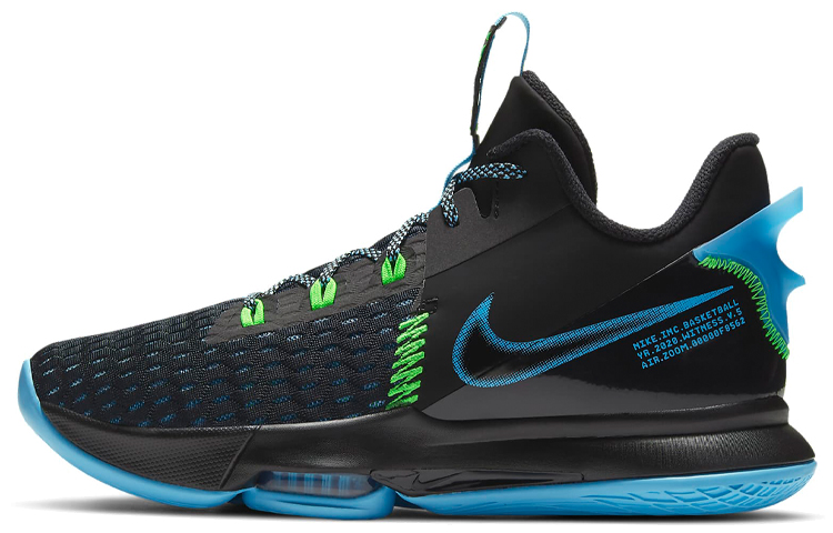 Buy 耐吉見證5代LeBron低幫籃球鞋 男女款 黑藍 國際版
