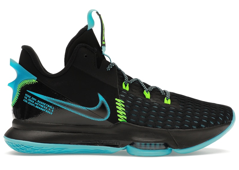 Buy Nike LeBron Witness 5 EP Black Light Blue Fury CQ9381 004 Novelship