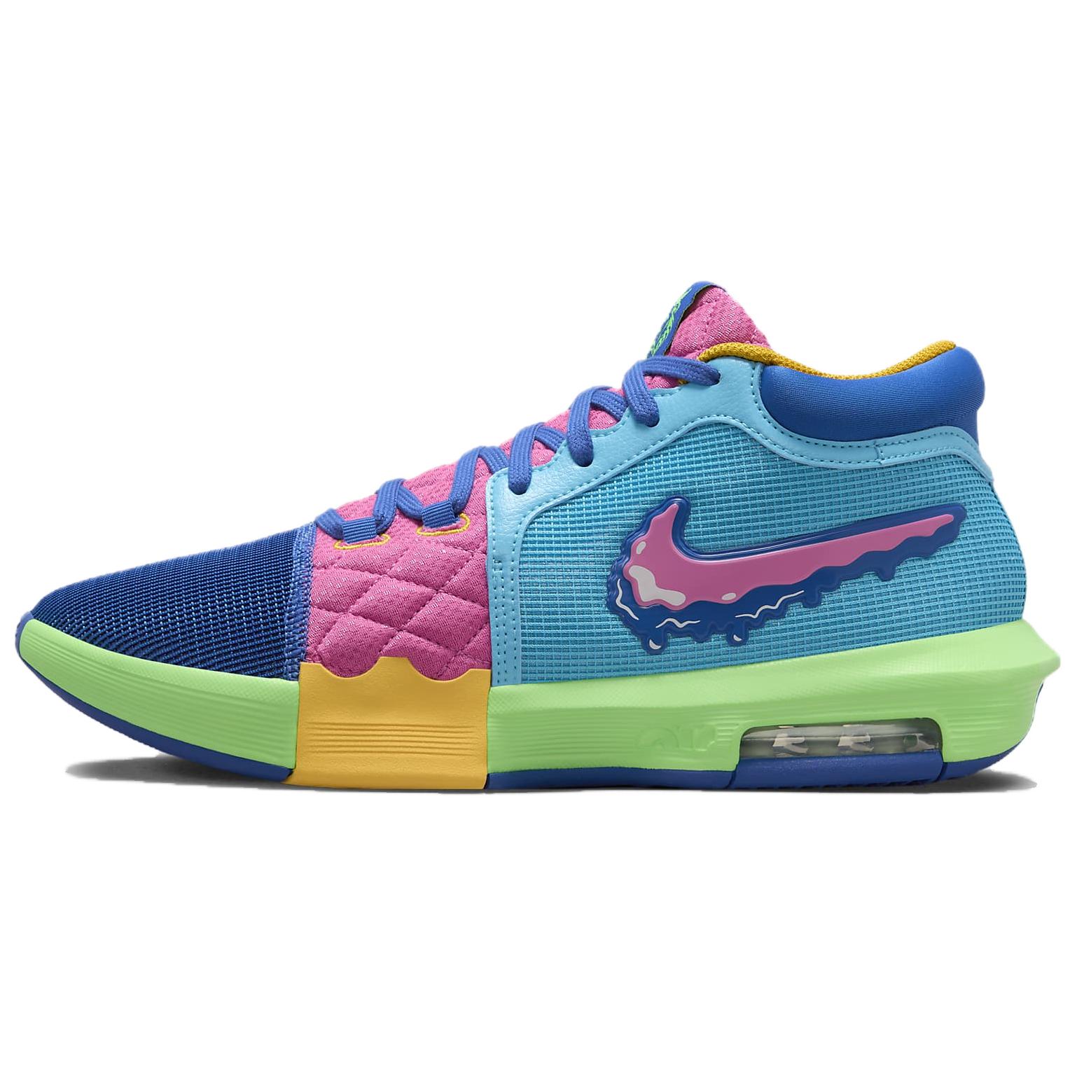 Nike LeBron Witness 8 'I Promise School' Blue Pink Basketball Shoes Durable Grip HJ2963-900