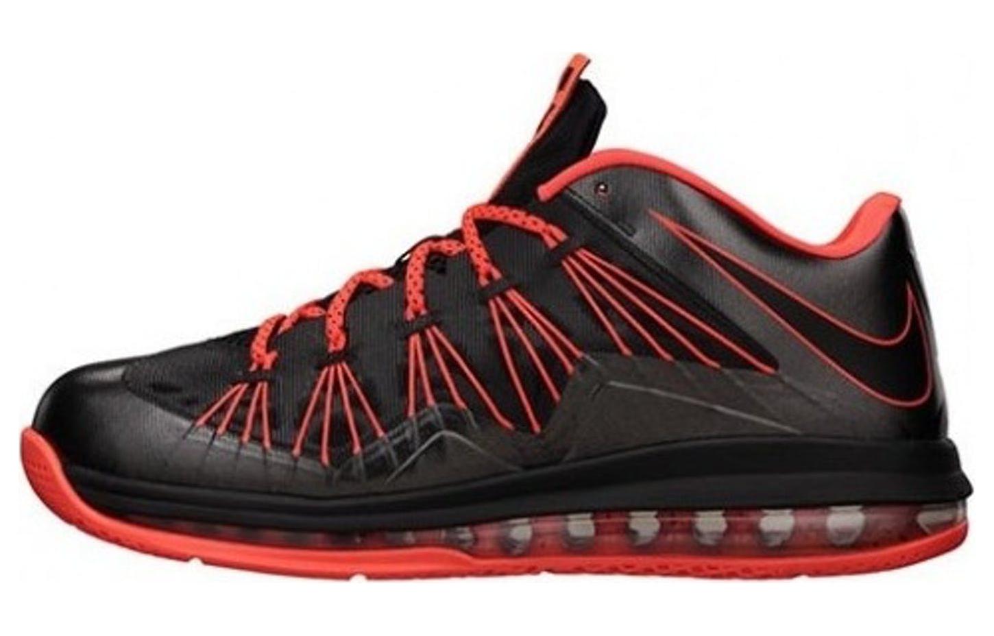 Nike LeBron X Low Black Total Crimson 579765-001/579675-001